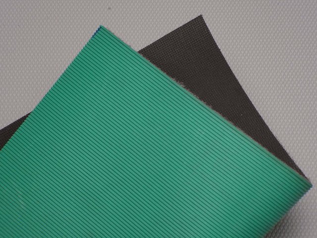 Green and black nylon core belts